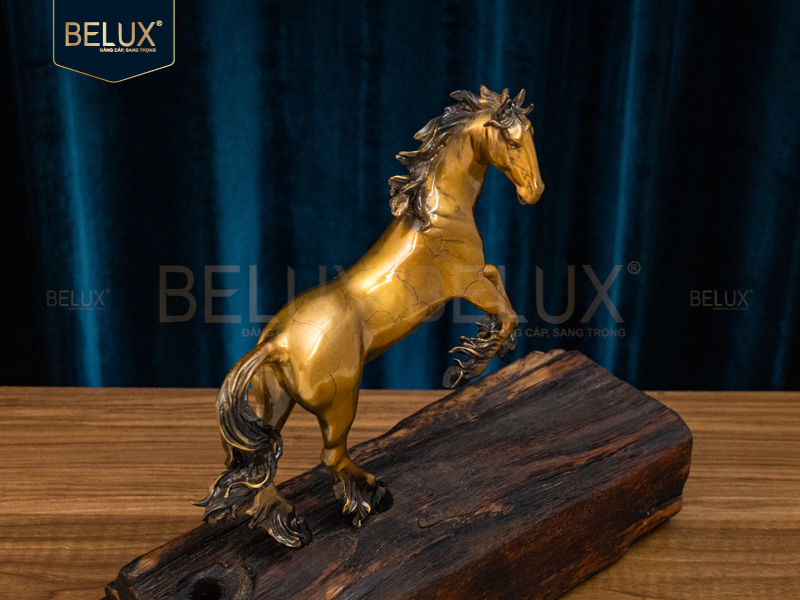 Tượng Ngựa bằng đồng decor 31x12x30cm